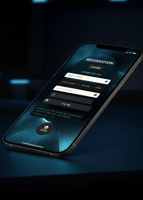 Ekran rejestracji w Volcano Casino z formularzem do wprowadzenia danych osobowych i banerem promującym bonus powitalny