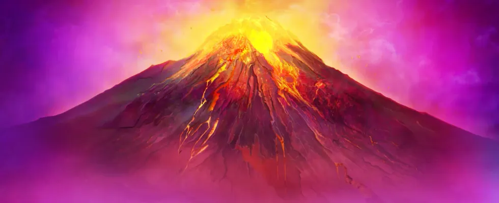 Banner promocyjny z ofertą bonusu powitalnego w Volcano Casino